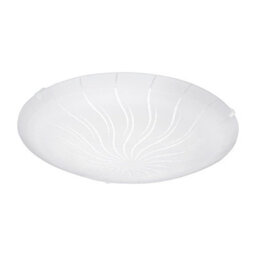 Elegant Wall Flush Ceiling Light With Granille White Clear Glass And Led Bulb