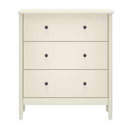 Matt Natural Cream No Effect 3 Drawer Painted Chest (H)900mm (W)800mm (D)395mm - thumbnail 2