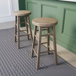 Lassic Chef Vida Wooden Revolving Pine Bar Stool - Set Of 2 - thumbnail 5