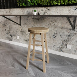 Lassic Chef Vida Wooden Revolving Pine Bar Stool - Set Of 2 - thumbnail 7