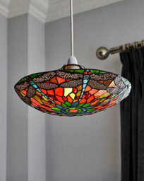 "K Living 14"" (36Cm) Mitcham Tiffany Easy Fit Non Electrical Pendant Light Shade" - thumbnail 4