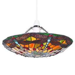 "K Living 14"" (36Cm) Mitcham Tiffany Easy Fit Non Electrical Pendant Light Shade" - thumbnail 6