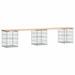 Walplus Garden Bench Gabion Design 203X31X42 Cm Solid Wood Pine - thumbnail 2