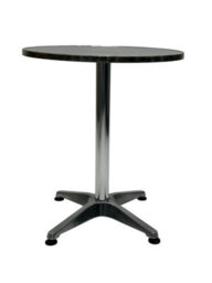 Aluminium Round Table, Aluminium Garden Tables, Pedestal Aluminium Table, Rolled Edge 60Cm Diameter Be Furniture - thumbnail 3