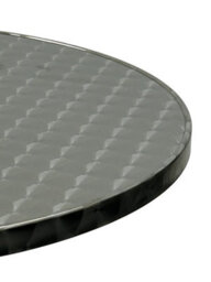 Aluminium Round Table, Aluminium Garden Tables, Pedestal Aluminium Table, Rolled Edge 60Cm Diameter Be Furniture - thumbnail 4