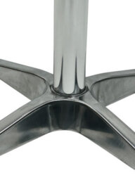 Aluminium Round Table, Aluminium Garden Tables, Pedestal Aluminium Table, Rolled Edge 60Cm Diameter Be Furniture - thumbnail 6