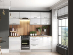 Impact Furniture Kitchen Cabinets Set 10 Unit Modern White Gloss Compete Base Wall 240Cm Cupboards Package Soft Close Ella - thumbnail 8