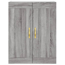 Berkfield Wall Mounted Cabinet Grey Sonoma 69.5X34X90 Cm Engineered Wood - thumbnail 7