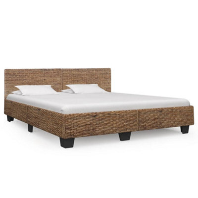 Berkfield Bed Frame Natural Rattan 180X200 Cm 6Ft Super King - image 1