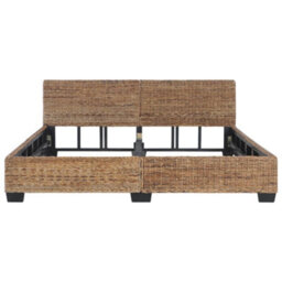 Berkfield Bed Frame Natural Rattan 180X200 Cm 6Ft Super King - thumbnail 3