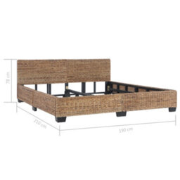 Berkfield Bed Frame Natural Rattan 180X200 Cm 6Ft Super King - thumbnail 7