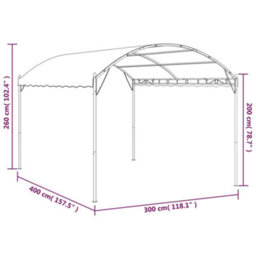 Walplus Gazebo Outdoor Beach Party Festival Camping Tent Canopy Wedding Marquee Awningfabric Cream - thumbnail 6