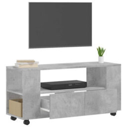 Berkfield Tv Cabinet Concrete Grey 102X34.5X43 Cm Engineered Wood - thumbnail 4