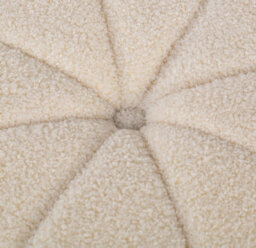 Nordlys White Bouclé With Stripes Pouf Vintage Style Living Room - thumbnail 7