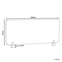 Beliani Desk Screen Wally Blue - thumbnail 3