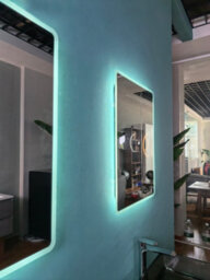 Lumora 700X500mm Round Corner Frameless Led Mirror - Bluetooth, Edge-Lit, Portrait Or Landscape - thumbnail 2
