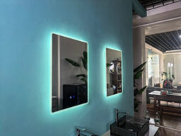 Lumora 700X500mm Round Corner Frameless Led Mirror - Bluetooth, Edge-Lit, Portrait Or Landscape - thumbnail 4