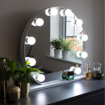 Jack Stonehouse Audrey Round Hollywood Vanity Mirror With Led Lights - image 1