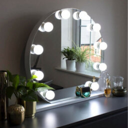 Jack Stonehouse Audrey Round Hollywood Vanity Mirror With Led Lights