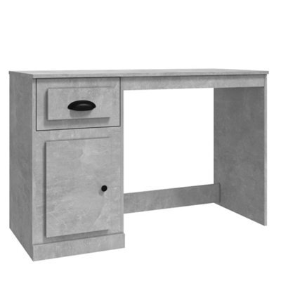 Berkfield Modern Desk With Drawer Concrete Grey 115X50X75 Cm Engineered Wood