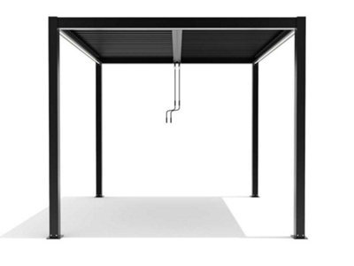 Primrose Living Deluxe Charcoal Veranda With Louvered Shutter Roof 3M X 3M - image 1
