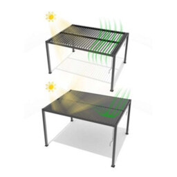 Primrose Living Deluxe Charcoal Veranda With Louvered Shutter Roof 3M X 3M - thumbnail 3
