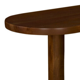 Sweeek - Oval Console With 2 Levels Acacia Wood Walnut Coloured 120X30X75 Cm - Sana - thumbnail 7