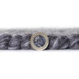 Handmade Modern Plain Wool Easy To Clean Textured Charcoal Rug For Living Room & Bedroom-80Cm X 150Cm - thumbnail 4