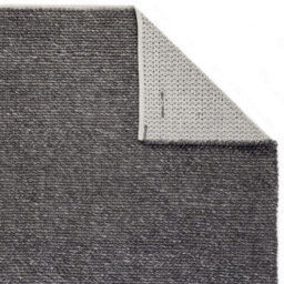 Handmade Modern Plain Wool Easy To Clean Textured Charcoal Rug For Living Room & Bedroom-80Cm X 150Cm - thumbnail 3