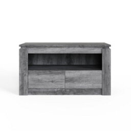 Canyon Charcoal Grey 2 Drawer Tv Unit - thumbnail 5