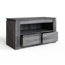 Canyon Charcoal Grey 2 Drawer Tv Unit - thumbnail 4