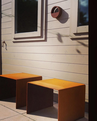 Don Steel Corten Steel Stool , Garden Stool, Metal Stool , Indoor Side Table , Side Table , Steel Bench - image 1