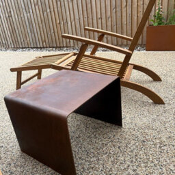 Don Steel Corten Steel Stool , Garden Stool, Metal Stool , Indoor Side Table , Side Table , Steel Bench - thumbnail 9