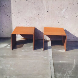 Don Steel Corten Steel Stool , Garden Stool, Metal Stool , Indoor Side Table , Side Table , Steel Bench - thumbnail 7