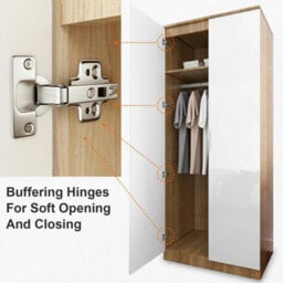 White 2 Door Wardrobe With Mirror High Gloss Bedroom Furniture Storage - thumbnail 3