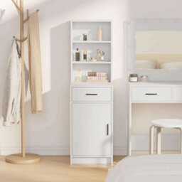 Berkfield Tall Cabinet White 40X41X135 Cm Made Of Engineered Wood - thumbnail 4