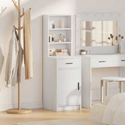 Berkfield Tall Cabinet White 40X41X135 Cm Made Of Engineered Wood