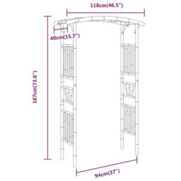 Vidaxl Rose Arch Bamboo 118X40X187 Cm - thumbnail 7