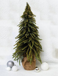 Netagon St Helens Home And Garden Decorative Gold Finish Mini Christmas Tree In Hessian Bag - thumbnail 4