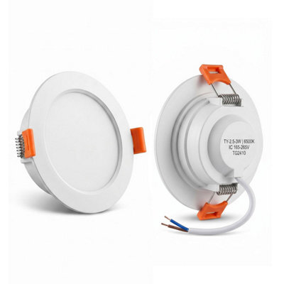 3.5 Inch Led Recessed Ceiling Lights 3W 10 Pack Cool White 6400K Adjustable Flush Mount Panel Lamp For Bathroom Kitchen - image 1