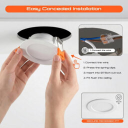 3.5 Inch Led Recessed Ceiling Lights 3W 10 Pack Cool White 6400K Adjustable Flush Mount Panel Lamp For Bathroom Kitchen - thumbnail 7