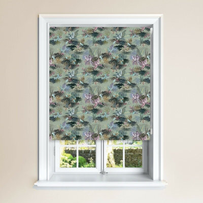 Lister Cartwright Jungle Design Blackout Roller Blinds Easy Fit Child Safety Included (Lichen, 90 X140 Cm) - image 1