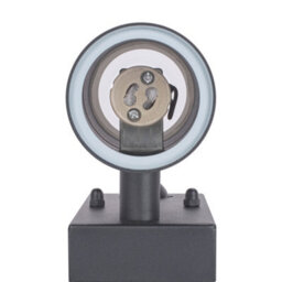 Luceco Azurar Up/down Ip44 Gu10 Wall Light With Pir Sensor Slate Grey - thumbnail 8