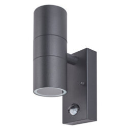 Luceco Azurar Up/down Ip44 Gu10 Wall Light With Pir Sensor Slate Grey - thumbnail 5