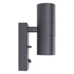 Luceco Azurar Up/down Ip44 Gu10 Wall Light With Pir Sensor Slate Grey - thumbnail 7