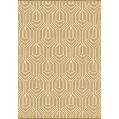 The Rugs Flatweave Indoor Outdoor Reversible Rug Pangli Durable Polypropylene In Yellow - image 1