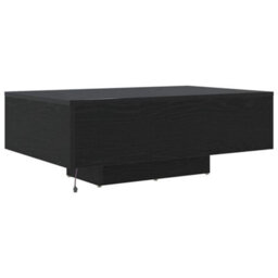 Berkfield Coffee Table With Led Lights Black Oak 85X55X31 Cm - thumbnail 8