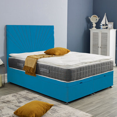 Urban Textures Ottoman Bed Sunrise End Lift: Plush Velvet Sky - image 1