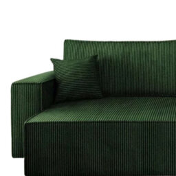 Karl L Maxi Corner Sofa Bed Corduroy Upholstery Storage Springs Universal Left Or Right Hand Side Design Green - thumbnail 3