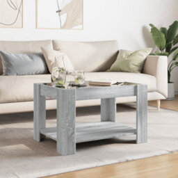 Berkfield Coffee Table With Led Grey Sonoma 73X53X45 Cm Engineered Wood - thumbnail 4